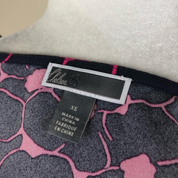 CHELSEA28 Floral Wrap Top Tank Summer Chic NWT Pink Purple Vibrant Boho Color - Picture 5 of 6